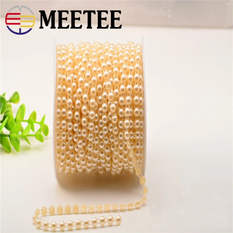 4mm half face imitation pearl link Beads 10 meter cotton thread beads garment lace accessories DIY decorative materials.ZK170
4mm half face imitation pearl link Beads 10 meter cotton thread beads garment lace accessories DIY decorative materials.ZK170