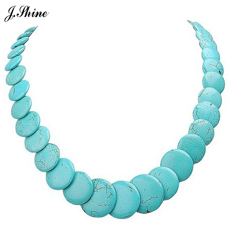 Фото Женское колье чокер ручной работы с голубым мраморным камнем|handmade necklace|women