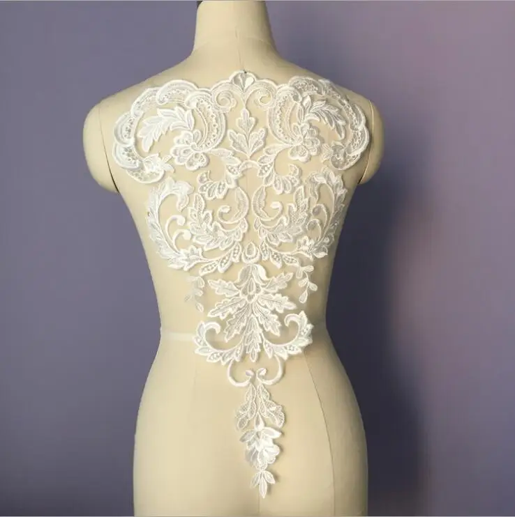 French Lace Fabric Ivory White Embroidered Applique High-end Wedding Dress Accessories Handmade
French Lace Fabric Ivory White Embroidered Applique High-end Wedding Dress Accessories Handmade