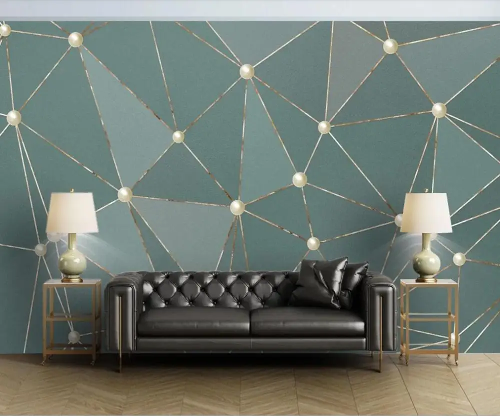 Custom 3D mural wallpaper light luxury TV background wall gold line abstract geometric decorative painting
Custom 3D mural wallpaper light luxury TV background wall gold line abstract geometric decorative painting