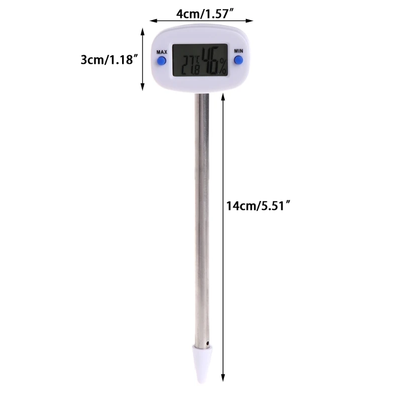 OOTDTY Digital Soil Tester Meter Temperature Humidity Monitor For Garden Lawn Plant Pot
OOTDTY Digital Soil Tester Meter Temperature Humidity Monitor For Garden Lawn Plant Pot