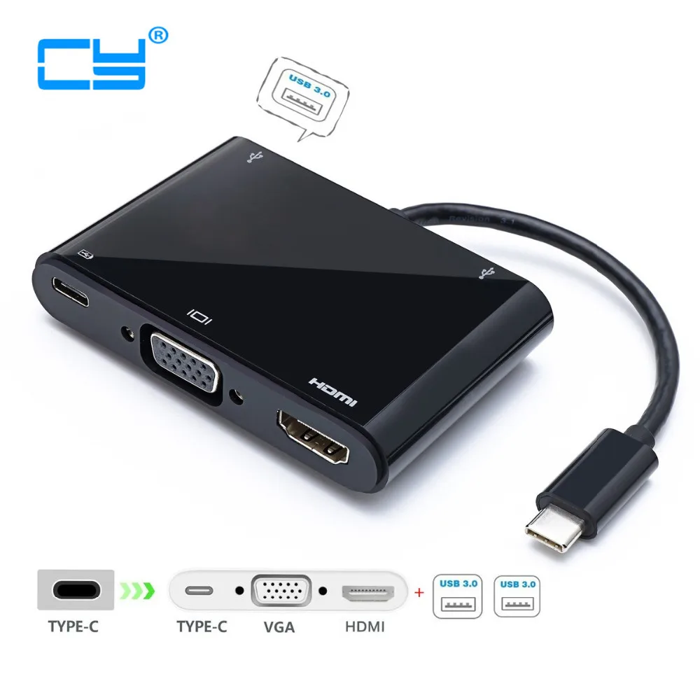 USB-C USB 3.1 Type C to HDMI Digital AV & VGA & USB OTG & Female Charger Adapter for New Macbook Pro
USB-C USB 3.1 Type C to HDMI Digital AV & VGA & USB OTG & Female Charger Adapter for New Macbook Pro