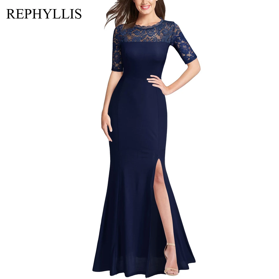 REPHYLLIS Women Vestidos Split Lace Guest Vestidos Bridesmaid Gown Wedding Guest Party Formal Dress
REPHYLLIS Women Vestidos Split Lace Guest Vestidos Bridesmaid Gown Wedding Guest Party Formal Dress