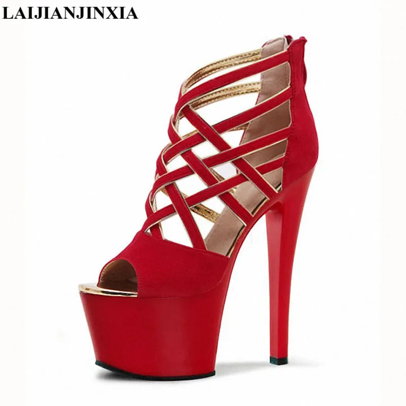 LAIJIANJINXIA New RED Women's Shoes Women 17CM High Heels Sandals Women Pumps Summer Autumn Big Size Peep Toe Fashion Sandal
LAIJIANJINXIA New RED Women's Shoes Women 17CM High Heels Sandals Women Pumps Summer Autumn Big Size Peep Toe Fashion Sandal