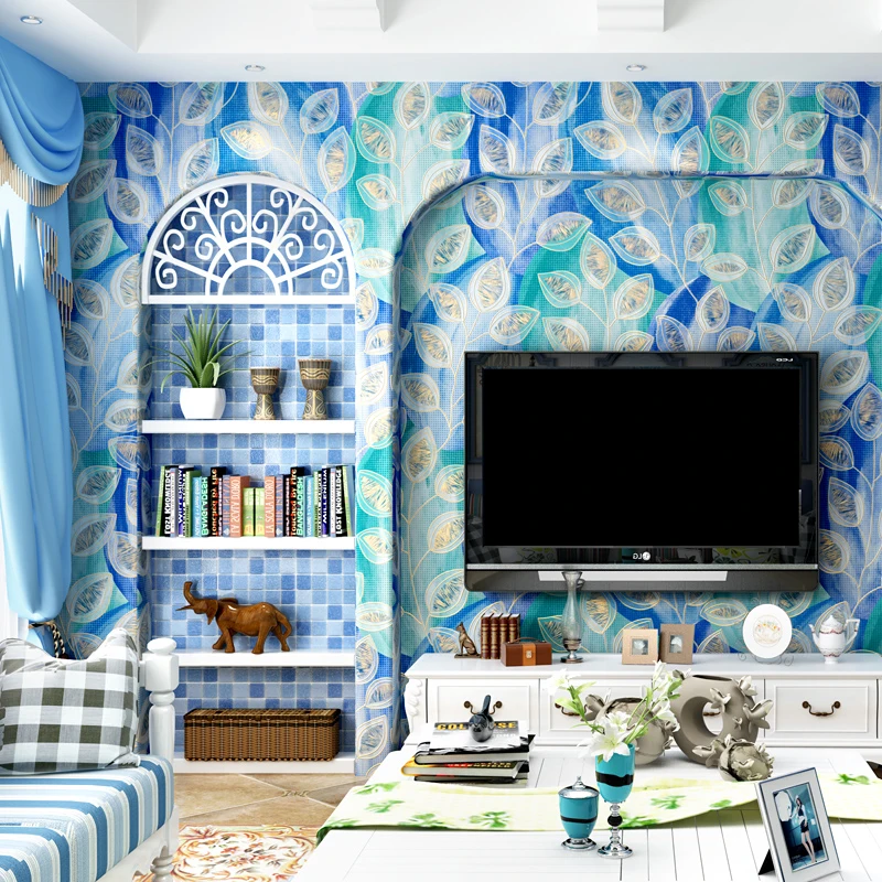 Blue Peacock Feather Wallpapers 3D Mediterranean Style Rustic Wall Paper Roll for Walls Background Living Room
Blue Peacock Feather Wallpapers 3D Mediterranean Style Rustic Wall Paper Roll for Walls Background Living Room