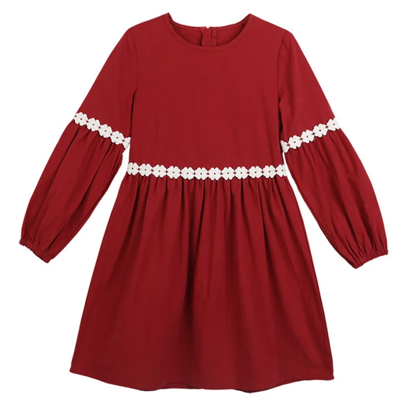 Spring Autumn Teenage Kids Clothes Big Girls Dresses Children Cotton Solid Long Lantern Sleeve Clothing Baby Casual Costume P280
Spring Autumn Teenage Kids Clothes Big Girls Dresses Children Cotton Solid Long Lantern Sleeve Clothing Baby Casual Costume P280