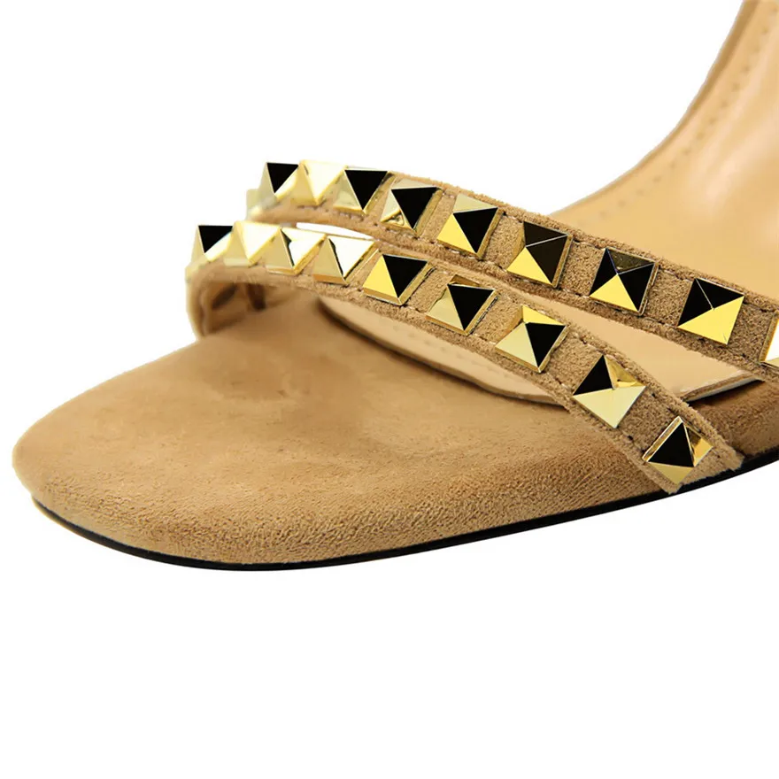 BIGTREE Retro Metal Rivets Open Toe Slipper Women's Sexy Transparent A-Word Buckle High Heels 9cm Party Slippers Women Flock
BIGTREE Retro Metal Rivets Open Toe Slipper Women's Sexy Transparent A-Word Buckle High Heels 9cm Party Slippers Women Flock