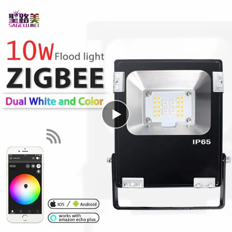 AC110-240V 10W RGB+CCT ZIGBEE LED Floodlight warm white and cool white Dual white zigbee light link LED Lamp APP work echoplus
AC110-240V 10W RGB+CCT ZIGBEE LED Floodlight warm white and cool white Dual white zigbee light link LED Lamp APP work echoplus