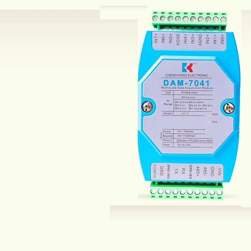 Интеллектуальный аналоговый модуль сбора данных MODBUS напряжение и ток передатчик сигнала плотина-7041
Интеллектуальный аналоговый модуль сбора данных MODBUS напряжение и ток передатчик сигнала плотина-7041