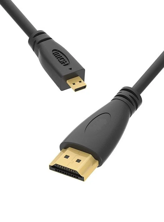Кабель LNYUELEC MicroHDMI (тип D) на HDMI A позолоченный (высокая скорость) Micro 2 0 А реальный с