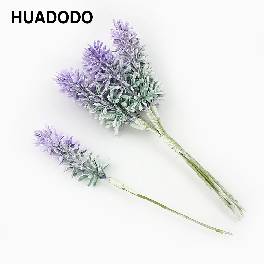 HUADODO 6 шт. шелковые искусственные цветы лаванды для рукоделия скрапбукинга