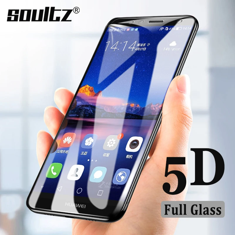 Soultz 5D защита для экрана с изогнутыми краями Huawei GR5 2017 GR3 2018 закаленное стекло Y5 Y7