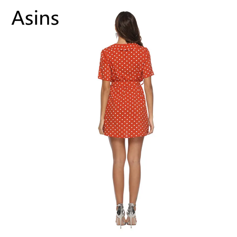 Asins summer dress 2019 new hot women casual fashion chiffon wave point printing V neck short sleeve sashes wild sexy mini dress
Asins summer dress 2019 new hot women casual fashion chiffon wave point printing V neck short sleeve sashes wild sexy mini dress