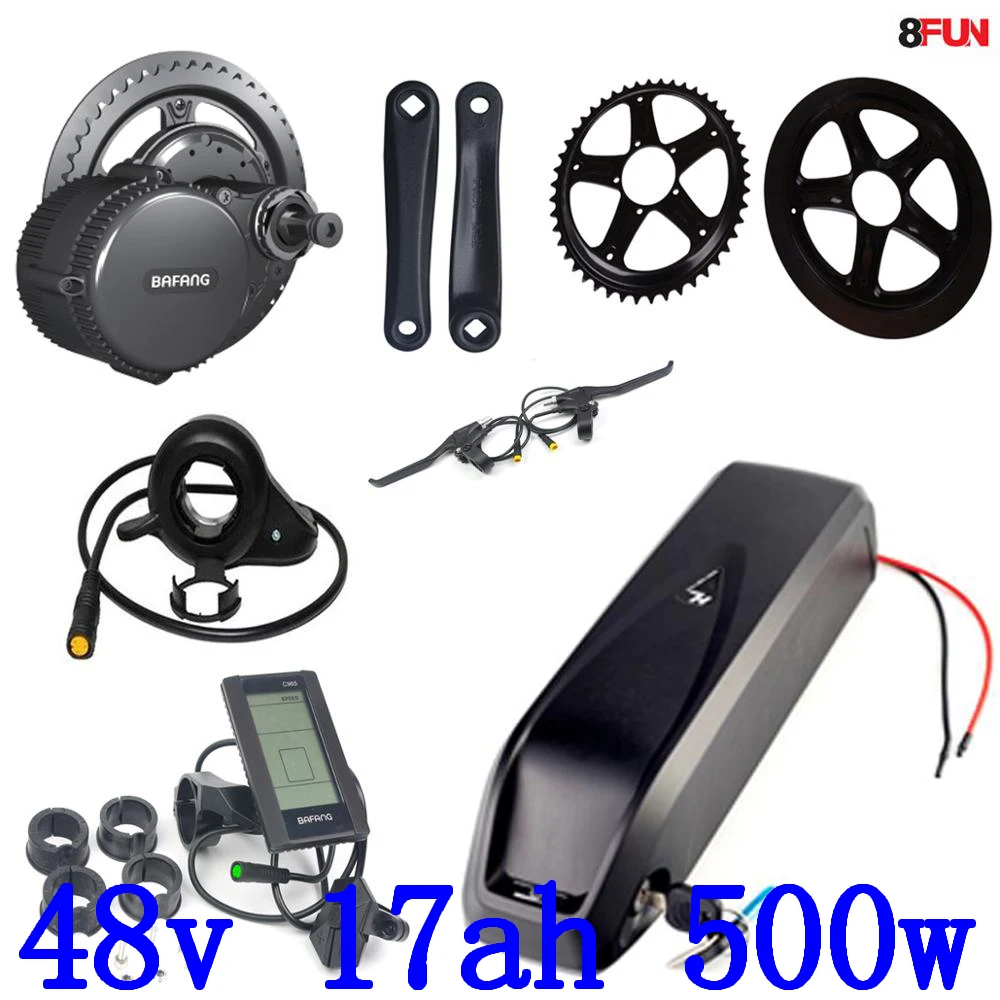 48V 500w Bafang BBS02 mid drive electric motor kit with 48V 17Ah Lithium-ion battery use LG cell +54.6V 2A charger free duty
48V 500w Bafang BBS02 mid drive electric motor kit with 48V 17Ah Lithium-ion battery use LG cell +54.6V 2A charger free duty