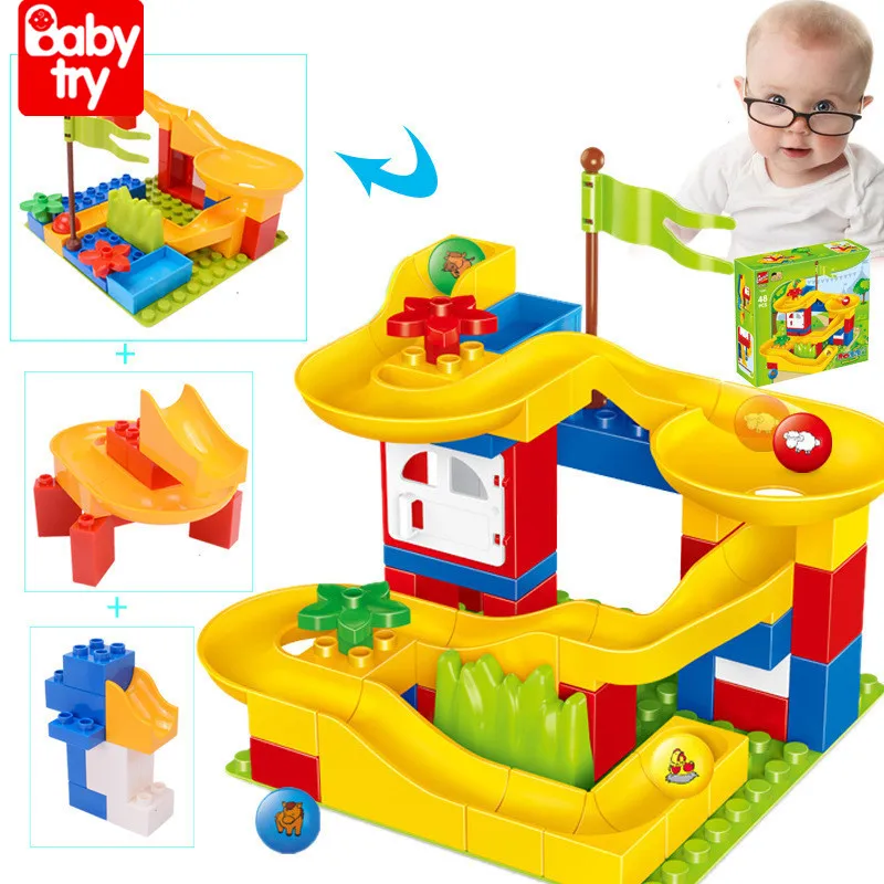 DIY Bricks Toys 48pcs Juguetes Compatible Funny Toys Contruction Balls Tracks Building Blocks Duplo for Girls Boys Kids Birthday
DIY Bricks Toys 48pcs Juguetes Compatible Funny Toys Contruction Balls Tracks Building Blocks Duplo for Girls Boys Kids Birthday