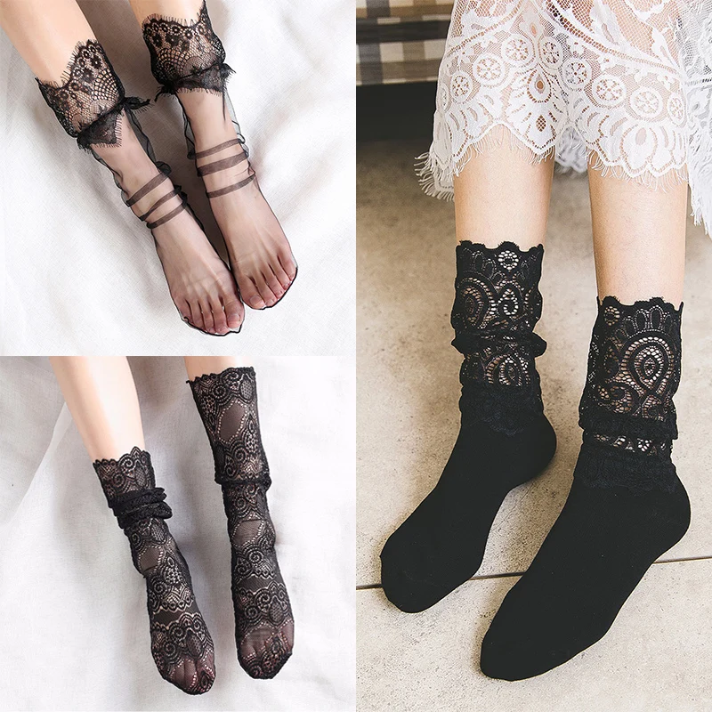 LNRRABC Summer Sexy Retro Lace Floral Mesh Women Girl Socks Elastic Fashion Lady Soft Short Socks Wholesale
LNRRABC Summer Sexy Retro Lace Floral Mesh Women Girl Socks Elastic Fashion Lady Soft Short Socks Wholesale