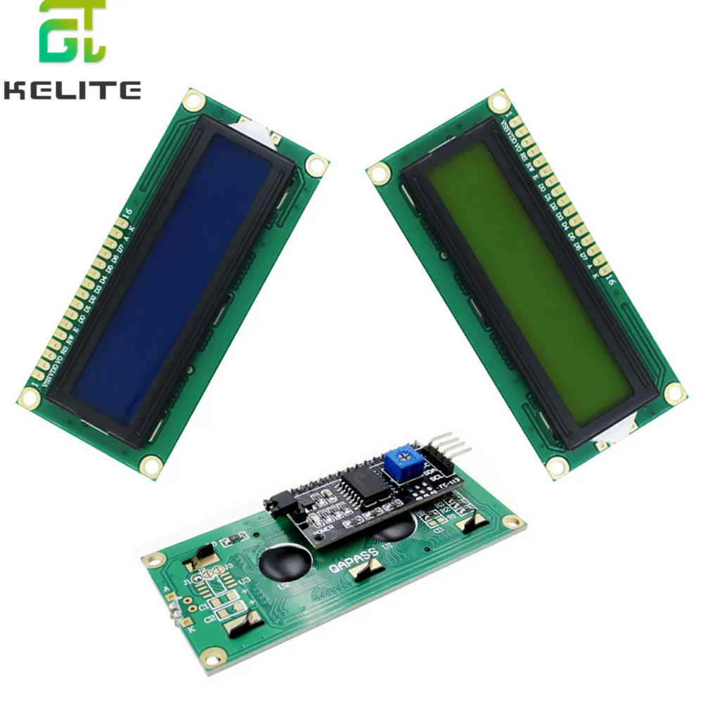 Плата адаптера для ЖК дисплея 1602 + I2C LCD Модуль синий/зеленый экран PCF8574 IIC/I2C 1602|uno