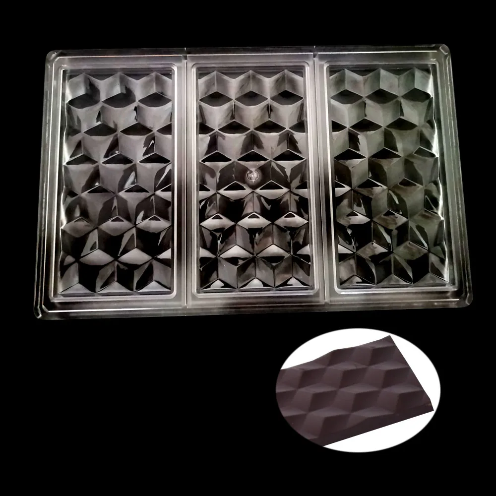 3D кубики из поликарбоната форма для шоколада пищевых продуктов конфет