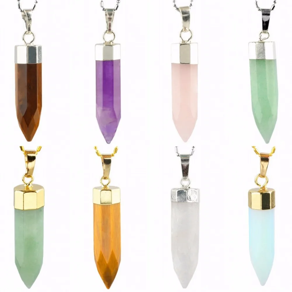 SUNYIK Faceted Crystal Point Healing Reiki Stone Charms Pendant Fit Necklace (Free Chain)
SUNYIK Faceted Crystal Point Healing Reiki Stone Charms Pendant Fit Necklace (Free Chain)