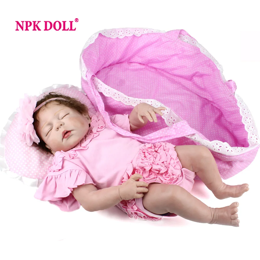 NPKDOLL 22 Inch New Fashion Full Body Vinyl Reborns Dolls Sleeping Real Newborn Reborn Babies Toys For Girls Gift Brinquedos
NPKDOLL 22 Inch New Fashion Full Body Vinyl Reborns Dolls Sleeping Real Newborn Reborn Babies Toys For Girls Gift Brinquedos