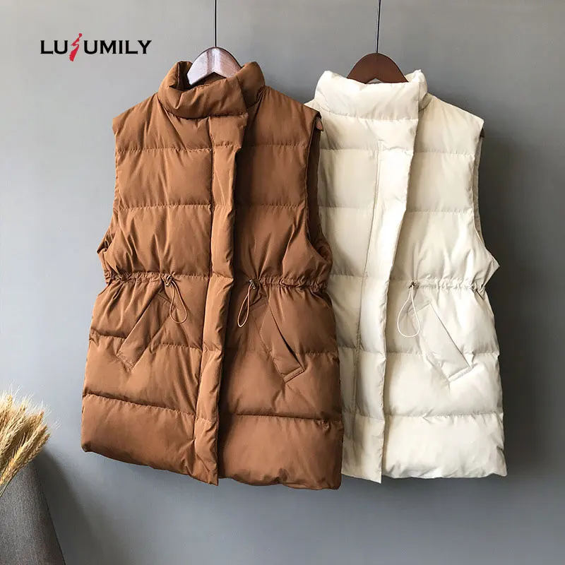 Lusumily Winter Vest Chalecos Para Mujer Winter Jacket Women Long Vests New Korean Stand-up Collar Cotton Waistcoat Gilet Female
Lusumily Winter Vest Chalecos Para Mujer Winter Jacket Women Long Vests New Korean Stand-up Collar Cotton Waistcoat Gilet Female