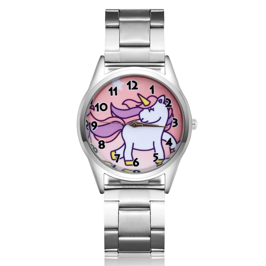 Cute Cartoon pretty Unicorn horse style Children's Watches Women's Student Girls boys Quartz Metal steel Wrist Watch JC96
Cute Cartoon pretty Unicorn horse style Children's Watches Women's Student Girls boys Quartz Metal steel Wrist Watch JC96