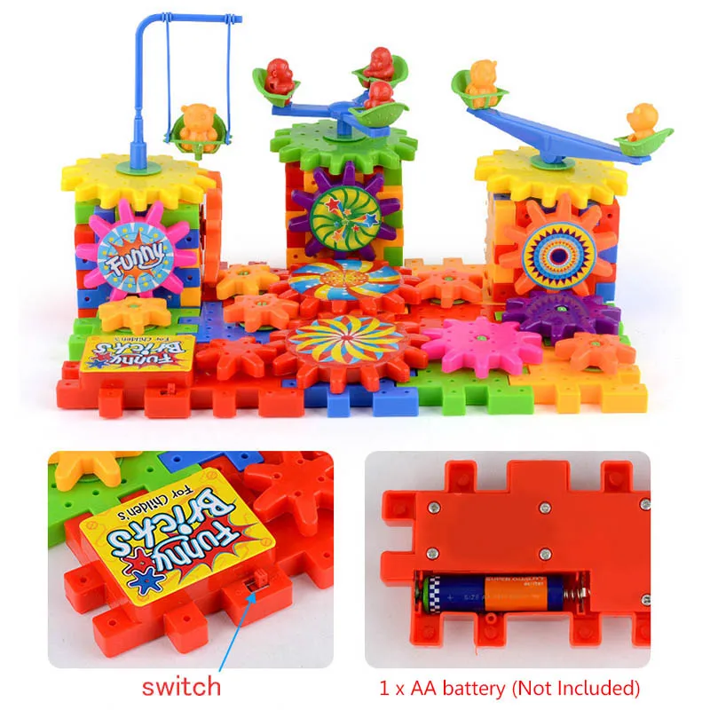 81 Pcs Plastic Electric Gears 3D Puzzle Building Kits Bricks Educational Toys For Kids Children Gifts BM88
81 Pcs Plastic Electric Gears 3D Puzzle Building Kits Bricks Educational Toys For Kids Children Gifts BM88