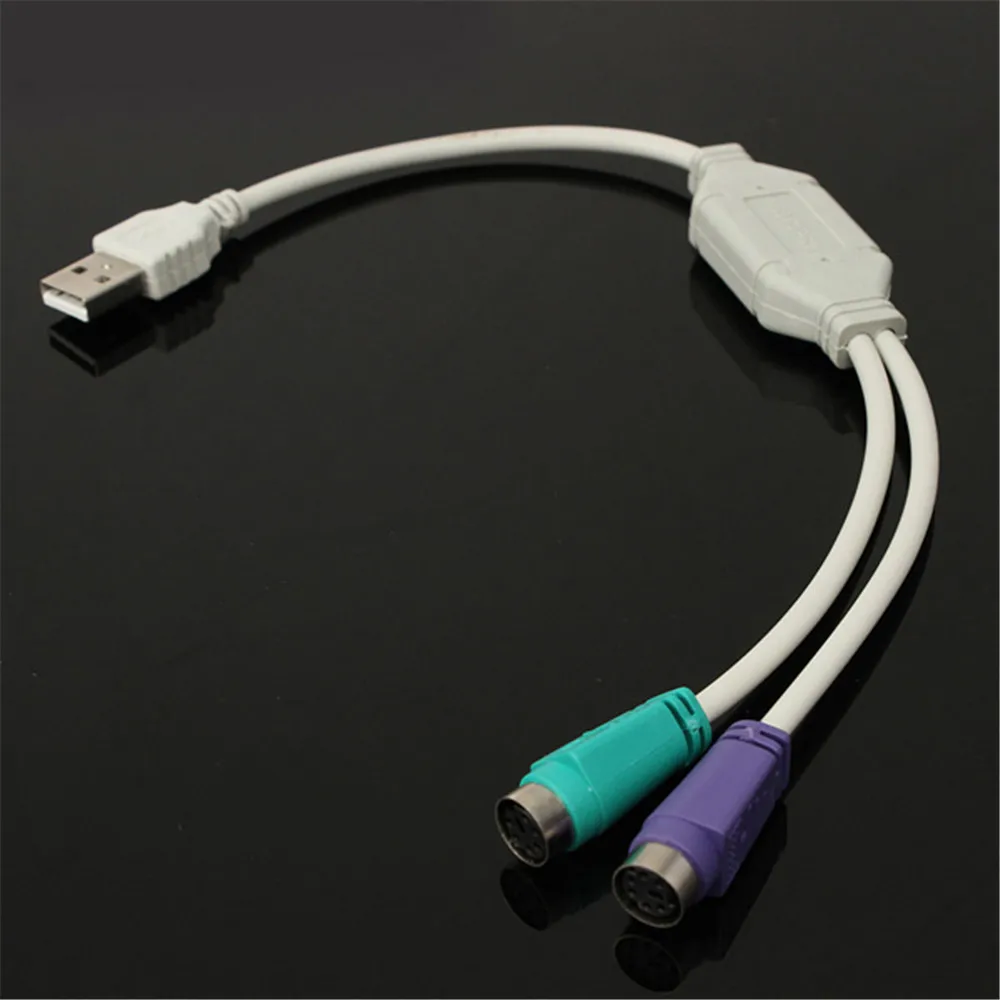 2 шт. кабель конвертер USB папа в PS/2 PS2 мама|Компьютерные кабели и разъемы| |