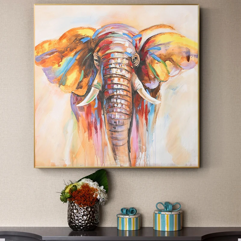 Modern Abstract Oil Painting Print on Canvas Wall Art Posters Decorative Watercolor Elephant Pictures for Living Room Frameless
Modern Abstract Oil Painting Print on Canvas Wall Art Posters Decorative Watercolor Elephant Pictures for Living Room Frameless