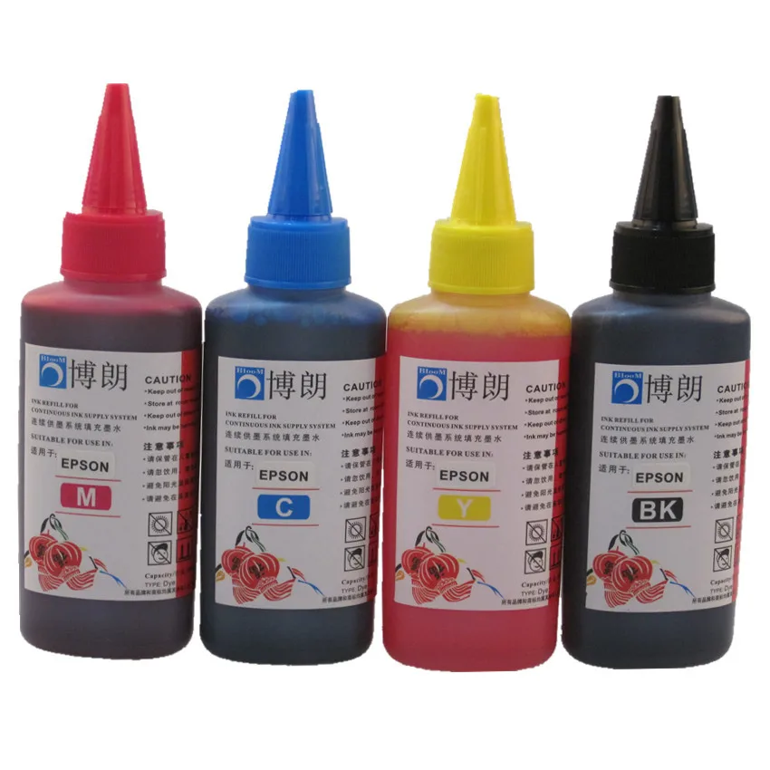 

Универсальные красящие чернила 4 цветов для принтеров EPSON Premium 100 мл, 4 цветные чернила BK C M Y для EPSON, все чернила ciss для принтера