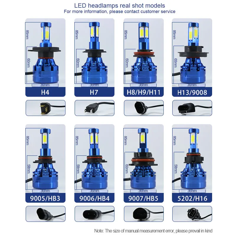 2Pcs LED H11 H7 H4 HB4 HB3 H8 H9 9005 9006 H16(JP) Auto Car Headlight Bulbs 45W 6000LM car light 6000k led Automotivo 12V/24V
2Pcs LED H11 H7 H4 HB4 HB3 H8 H9 9005 9006 H16(JP) Auto Car Headlight Bulbs 45W 6000LM car light 6000k led Automotivo 12V/24V