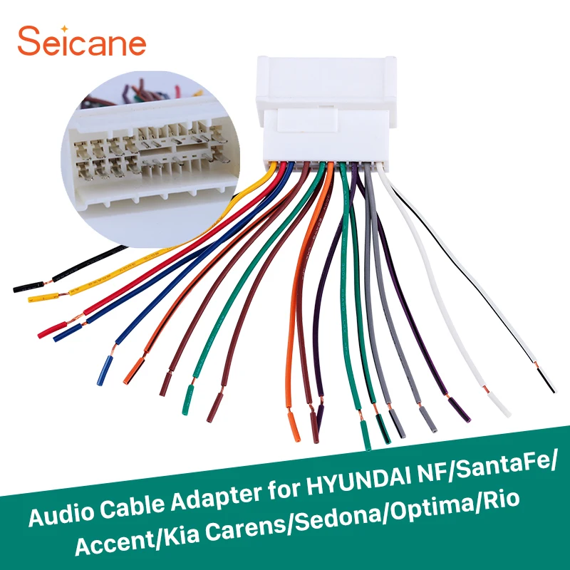 Seicane 45x18 мм Простая установка адаптер жгута проводов для HYUNDAI NF/SantaFe/Accent/Kia Carens/Sedona/Optima/Rio
Seicane 45x18 мм Простая установка адаптер жгута проводов для HYUNDAI NF/SantaFe/Accent/Kia Carens/Sedona/Optima/Rio