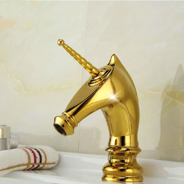 Смеситель для раковины с модным уникальным ванная комната в виде лошадиной