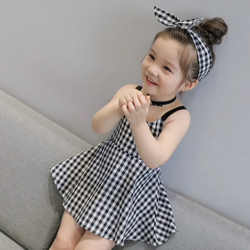Girls Plaid Dress Summer Kids Plaid Vest Dresses for Girls Fashion Children Lotus Leaf Dress Handband Free girls clothes 2-8T
Girls Plaid Dress Summer Kids Plaid Vest Dresses for Girls Fashion Children Lotus Leaf Dress Handband Free girls clothes 2-8T