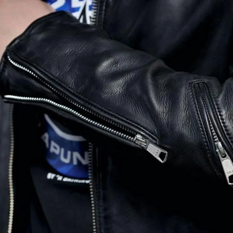 Top Quality Men Sheepskin Real Leather Jacket Zippers Cotton Padded Warm Motorcycle Jacket Man Slim Fit Genuine Leather Coats
Top Quality Men Sheepskin Real Leather Jacket Zippers Cotton Padded Warm Motorcycle Jacket Man Slim Fit Genuine Leather Coats