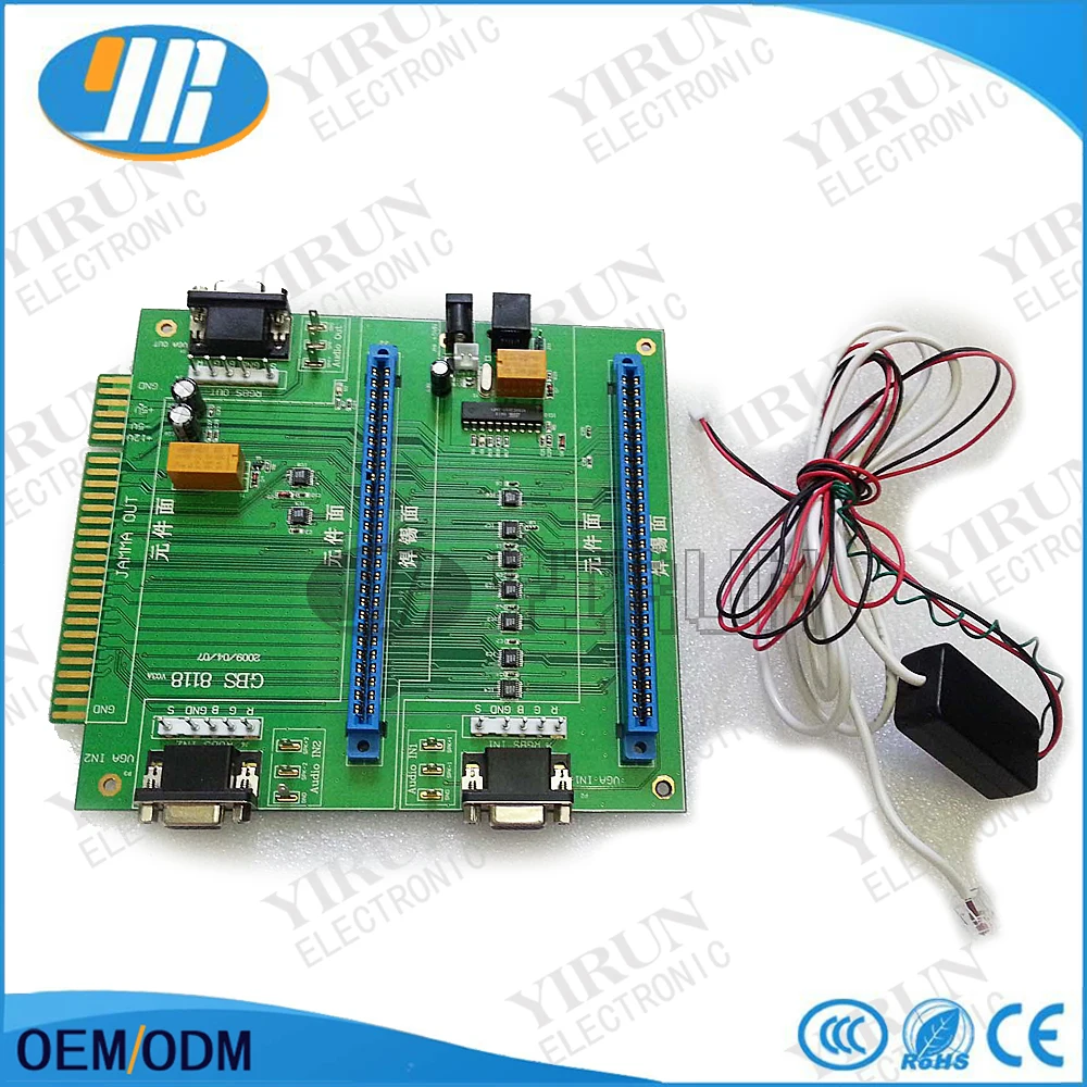 2016 Newest GBS-8118 Arcade Game PC Board 2 in 1 Switch Control Multi JAMMA Switcher D5271A Eshow