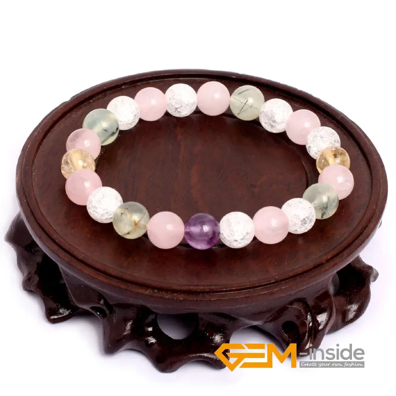 Natural Stone Bracelets ( Amethysts prehnites rose quartzs ) For Women DIY Jewelry Bracelet For Gift For Love Gift
Natural Stone Bracelets ( Amethysts prehnites rose quartzs ) For Women DIY Jewelry Bracelet For Gift For Love Gift
