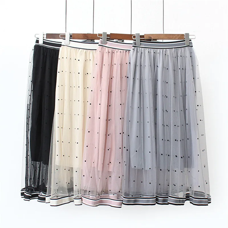 OLGITUM Summer Skirts 2019 Chiffon Ankle-Length Skirts Elastic Waist Dot Skirt Pleated Appliques Skirts Big skirt SK160
OLGITUM Summer Skirts 2019 Chiffon Ankle-Length Skirts Elastic Waist Dot Skirt Pleated Appliques Skirts Big skirt SK160