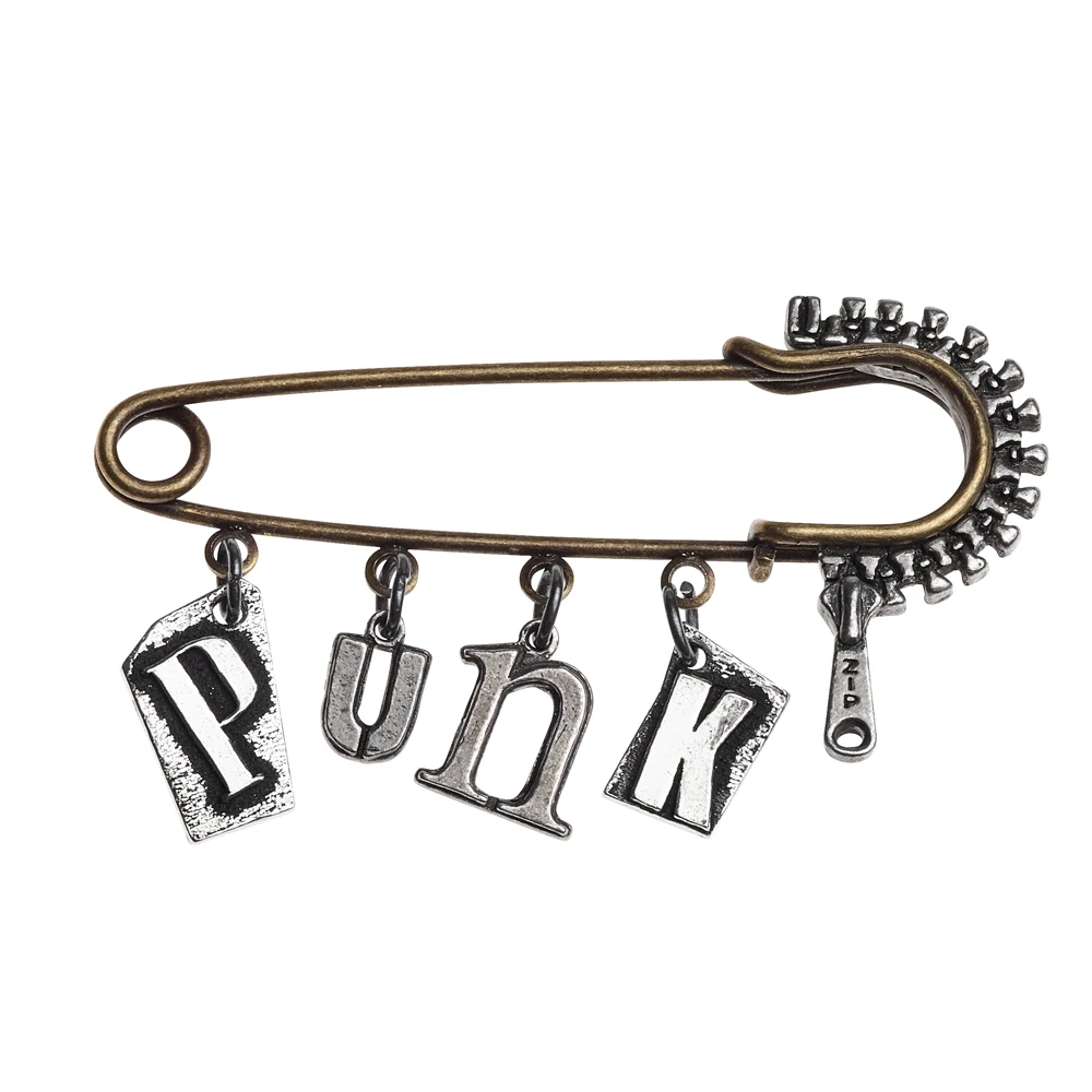 2018 Neo-gothic Undead Needle Brooch Unisex Retro Pin Punk Letter Zipper Gear Pin With Clothing Accessories
2018 Neo-gothic Undead Needle Brooch Unisex Retro Pin Punk Letter Zipper Gear Pin With Clothing Accessories
