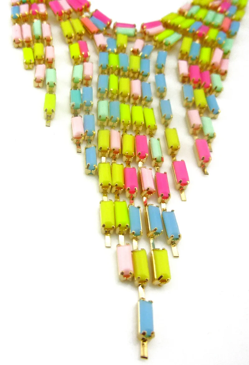 Bohemian Colorful Resin Gem Geometric Tassel Choker Bib Necklace Gold Tone Jewelry For Women
Bohemian Colorful Resin Gem Geometric Tassel Choker Bib Necklace Gold Tone Jewelry For Women