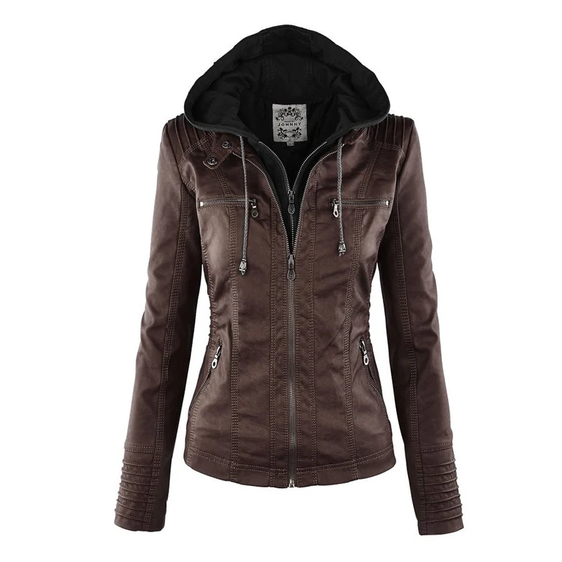 AECU Womens Hooded Faux Leather Jacket With Zips Coats And Jackets Women Winter Jacket For Female Winter Fashion Coat
AECU Womens Hooded Faux Leather Jacket With Zips Coats And Jackets Women Winter Jacket For Female Winter Fashion Coat