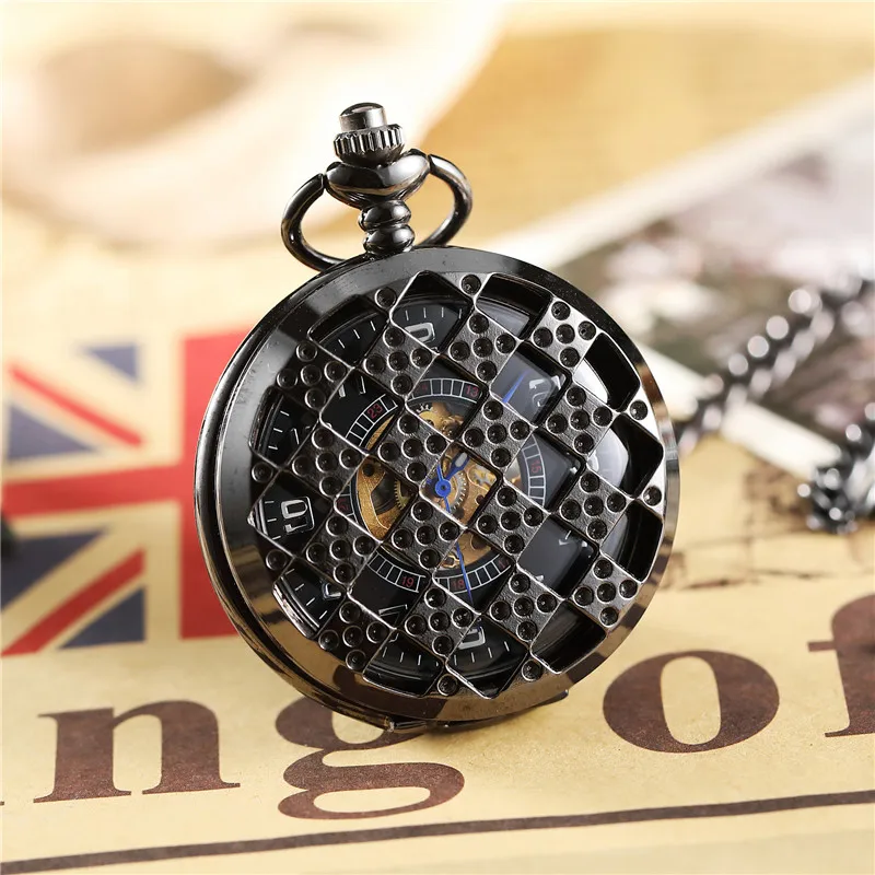 New Automatic Hand-wind Black Mechanical Pocket Watch reloj de bolsillo Flip Fob Chain Necklace Clock Mens Male Watch Gift Box
New Automatic Hand-wind Black Mechanical Pocket Watch reloj de bolsillo Flip Fob Chain Necklace Clock Mens Male Watch Gift Box