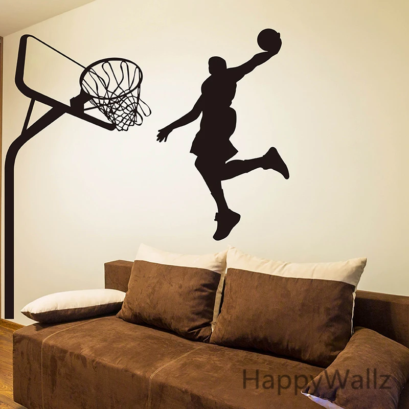 Basketball Wall Sticker Basketball Player Wall Decal DIY Sport Wall Decals Children Decors Removable Wall Decoration S9
Basketball Wall Sticker Basketball Player Wall Decal DIY Sport Wall Decals Children Decors Removable Wall Decoration S9