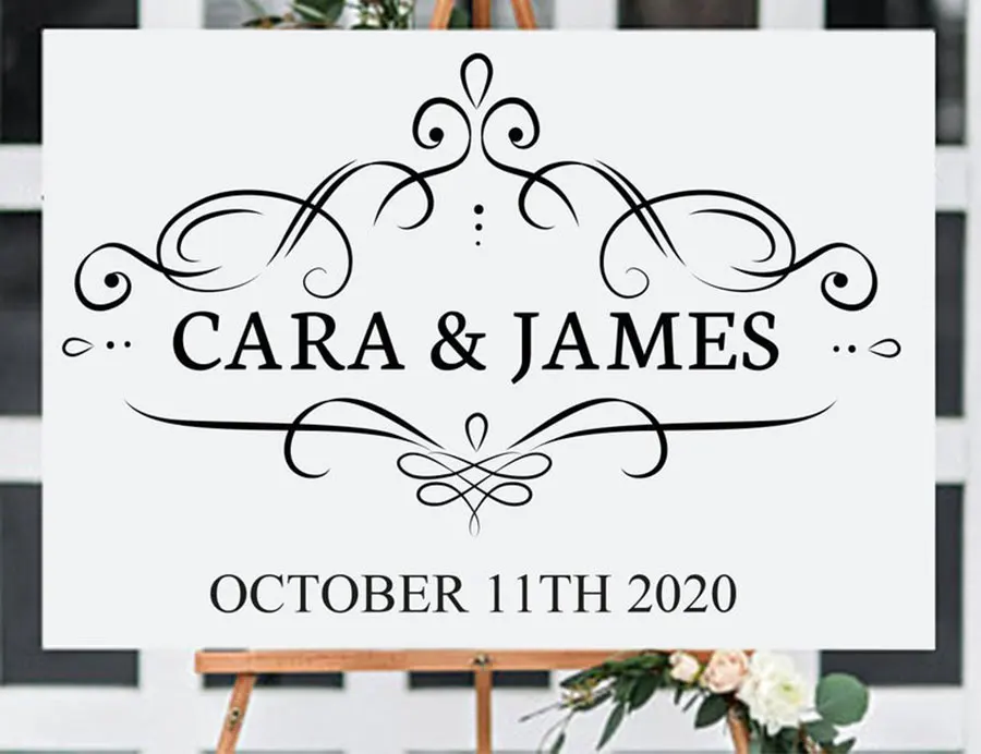 Personalised Art Design Wedding Decal Custom Bride And Groom Name Date Sticker Vinyl Decoration Wedding Sign Mural Gift WE12
Personalised Art Design Wedding Decal Custom Bride And Groom Name Date Sticker Vinyl Decoration Wedding Sign Mural Gift WE12