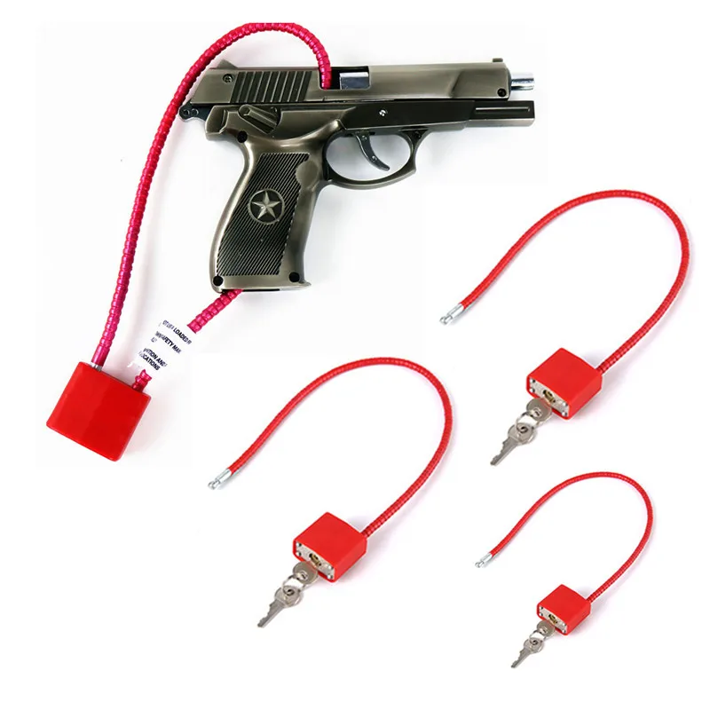 Cable Gun Trigger Lock With 2 Keys Safety Padlock Locks Luggage Lock Security Door Lock Cable Length 250mm
Cable Gun Trigger Lock With 2 Keys Safety Padlock Locks Luggage Lock Security Door Lock Cable Length 250mm