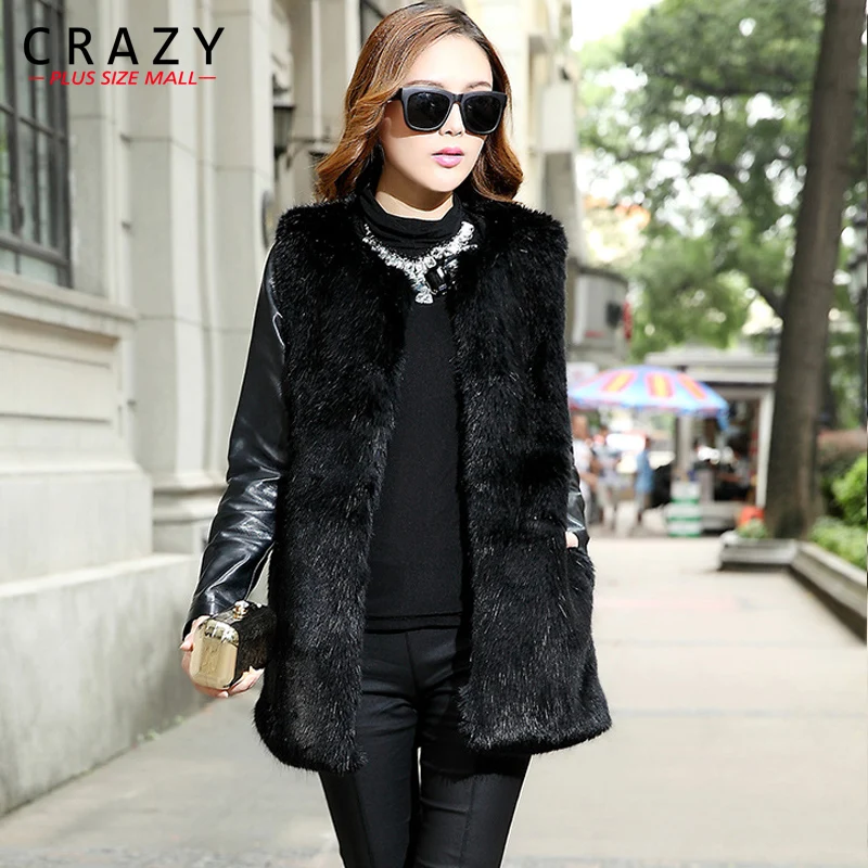 New 2021 S - 6XL Winter Black White Fake Mink Fur Vest For Women O-neck Plus Size Faux Fur Coats Fashion 4XL 5XL 6XL
New 2021 S - 6XL Winter Black White Fake Mink Fur Vest For Women O-neck Plus Size Faux Fur Coats Fashion 4XL 5XL 6XL