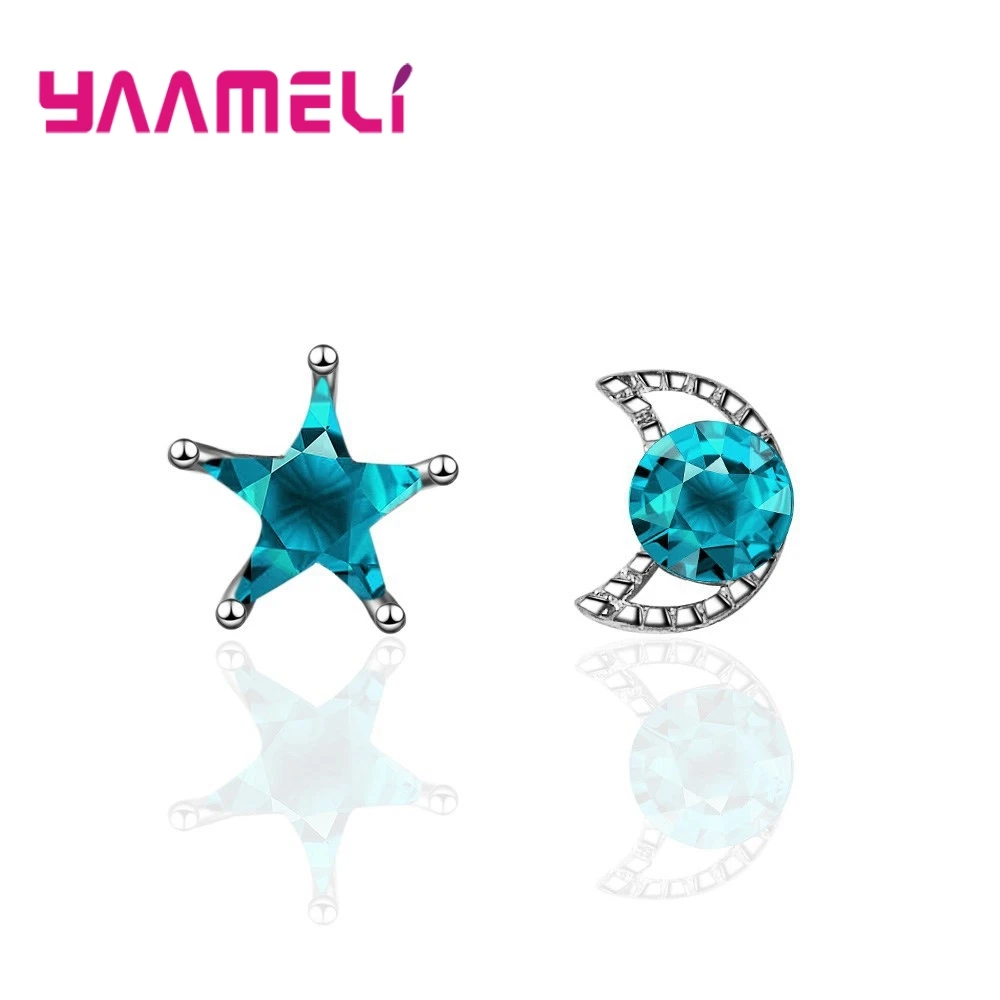 Unique Special Moon+Star Stud Earrings Clear Cubic Zirconia 100% Brilliant 925 Sterling Silver For Women Girlfriend
Unique Special Moon+Star Stud Earrings Clear Cubic Zirconia 100% Brilliant 925 Sterling Silver For Women Girlfriend