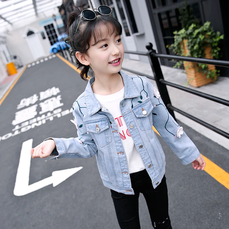 Children's clothing New Fashion Girls Jackets Floral Long Sleeve Denim Coats for Baby Kids Clothes Casual Outwear Modis Tops
Children's clothing New Fashion Girls Jackets Floral Long Sleeve Denim Coats for Baby Kids Clothes Casual Outwear Modis Tops