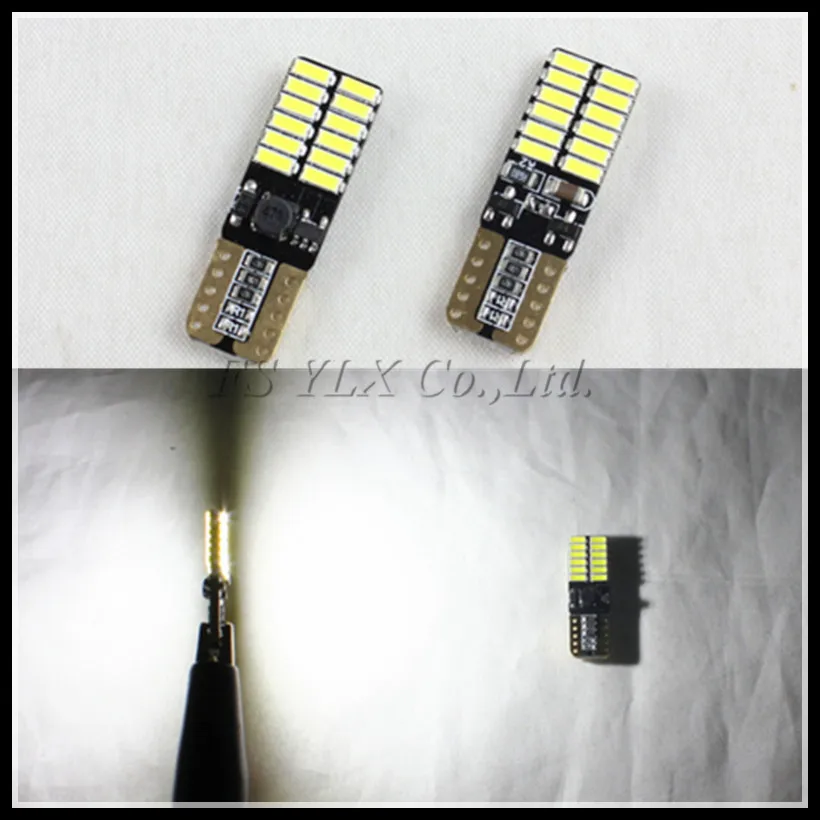 FSYLX Автомобильная 24SMD 4014 T10 W5W Светодиодная лампа для чтения купола Canbus
