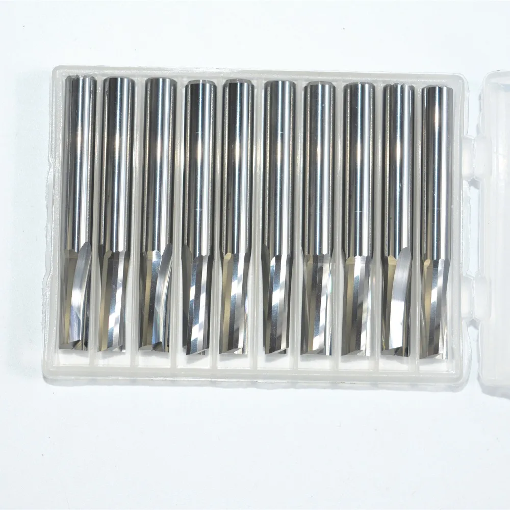 6mm*15mm-10pcs CNC solid carbide End Mill tungsten steel woodworking insert router bit 2 Flutes Straight milling cutter MDF PVC |